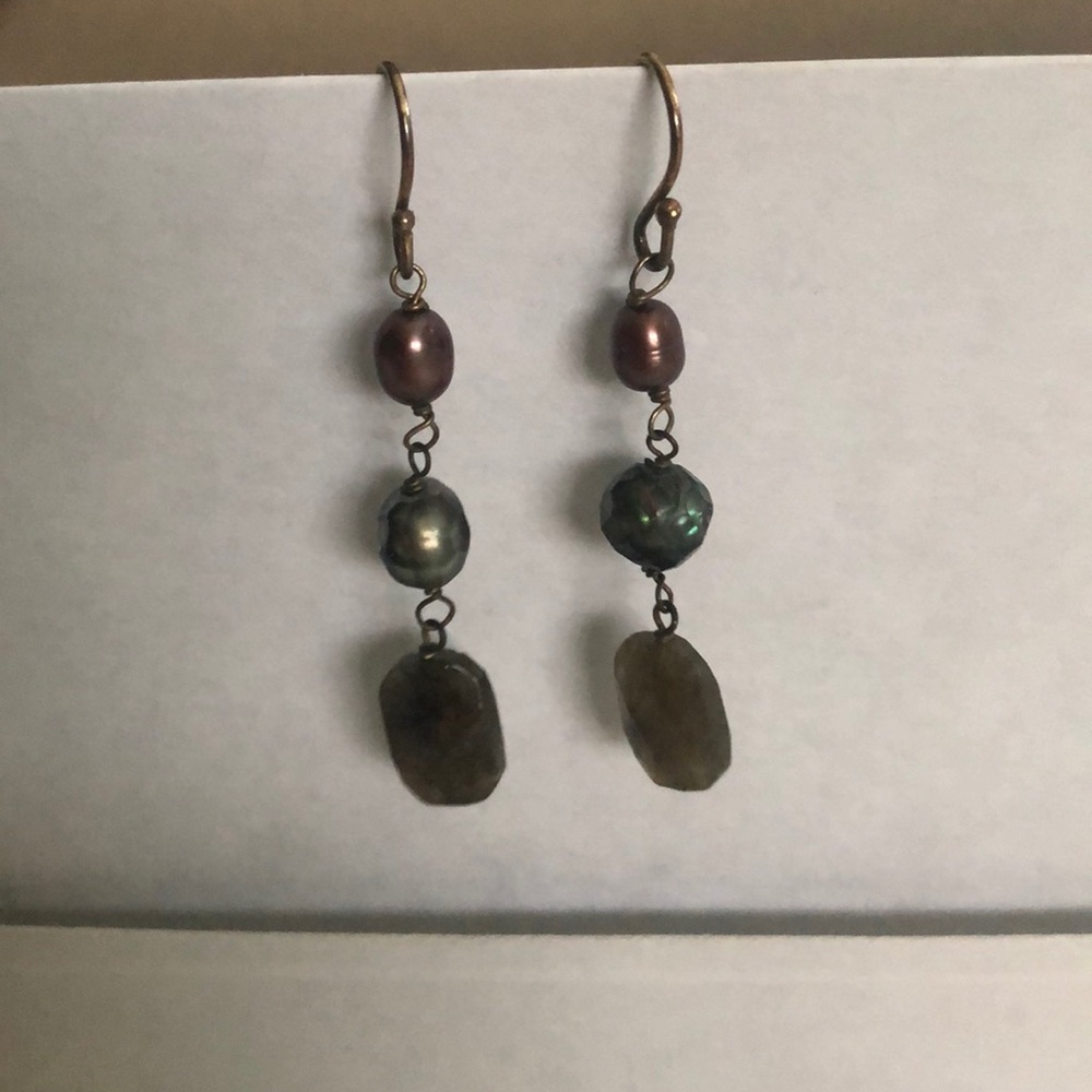 Green Stone Earrings